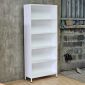 Kệ sách 5 tầng APEX 80x30x183cm gỗ cao su chân sắt KS68386