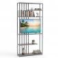 Kệ để tivi 100x27x209cm gỗ cao su khung sắt KTV68147