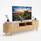 Kệ để tivi 200x40x45cm gỗ cao su khung sắt KTV68148