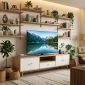 Kệ để tivi 180x40x45cm gỗ cao su KTV68149
