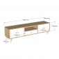Kệ để tivi 180x40x45cm gỗ cao su KTV68149