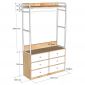 Tủ kệ quần áo nhiều ngăn 120x40x 200cm gỗ cao su khung sắt TQA68111