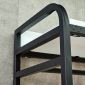 Tủ kệ treo quần áo 120x40x200cm gỗ cao su khung sắt TQA68114