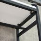 Tủ kệ treo quần áo 120x40x200cm gỗ cao su khung sắt TQA68114