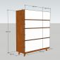 Tủ quần áo CUUYN 120x45x145cm gỗ cao su TQA68115