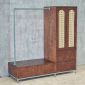 Tủ quần áo kết hợp giá treo ống nước 150x55x160cm gỗ cao su chân sắt TQA68117