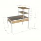 Bàn thao tác 120x80x135cm gỗ plywood chân sắt WSTB008