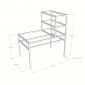 Bàn thao tác 120x80x135cm gỗ plywood chân sắt WSTB008