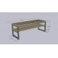 Ghế băng ngồi thay giày 120x40x45cm gỗ cao su GBD061