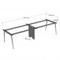 Chân bàn tạo dáng 299x99x73cm sơn tĩnh điện hệ CONE CHB68134