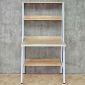 Bàn học kết hợp kệ sách 80x60x150cm gỗ cao su chân sắt FD68100