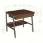 Bàn làm việc QUYLL 80x60x75cm gỗ cao su chân sắt FD68101