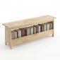 Ghế băng dài kết hợp giá để sách 120x28x45cm gỗ cao su GBD022