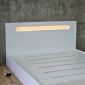 Giường ngủ gắn đèn LED 180x200x100cm gỗ cao su GN68083