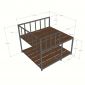 Giường tầng 250x222x180cm gỗ plywood khung sắt lắp ráp GT031