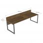 Bàn làm việc kích thước lớn 240x80cm gỗ plywood hệ Rectang HBRT154