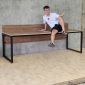 Bàn làm việc kích thước lớn 240x80cm gỗ plywood hệ Rectang HBRT154