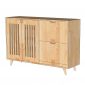 Tủ giày dép cửa lật 120x35x80cm gỗ cao su KG68138