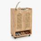 Tủ kệ giày dép di động 60x35x110cm gỗ cao su KG68140