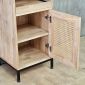 Tủ kệ bếp có ngăn kéo 40x40x170cm gỗ cao su chân sắt KTB68282