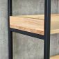 Kệ tủ trang trí 140x34x180cm gỗ cao su chân sắt KTT68121