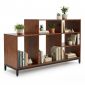 Kệ trang trí nhiều ngăn 110x50x92cm gỗ cao su chân sắt KTT68122