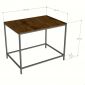 Bàn thao tác vải 120x70x80cm gỗ cao su chân sắt WSTB009