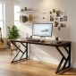 Bàn làm việc ZDesk tích hợp hộp điện 180x80x75cm gỗ cao su hệ KConcept HBKC065