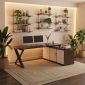 Bàn gác tủ 160x80cm gỗ cao su chân chữ X HBXC078