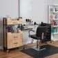 Kệ salon di động 50x30x90cm gỗ cao su khung sắt KTB68286