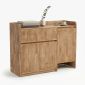 Tủ kệ trang trí phòng khách 120x40x98cm gỗ cao su KTT68123