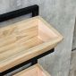 Kệ trang trí 3 tầng 50x35x66cm gỗ cao su khung sắt KTT68125