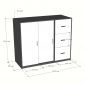 Tủ lưu trữ 120x50x100cm gỗ cao su THS68099