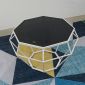 Bàn Sofa Dimond khung trắng kính đen TT68050