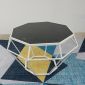 Bàn Sofa Dimond khung trắng kính đen TT68050