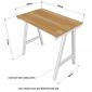IDE68011 - Bàn mini Idesk  80x50x75(cm) gỗ cao su chân Aconcept lắp ráp