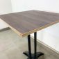 Bàn cafe vuông gỗ Plywood chân sắt chữ thập cong CFD68068
