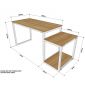 Bàn vi tính kết hợp kệ CPU và máy in 160x60x75(cm) COD68043