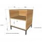 Tủ đầu giường 1 ngăn kéo gỗ cao su 50x45x57cm TDG68032