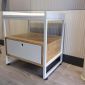 Tủ đầu giường khung sắt gỗ cao su TDG68030