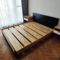Giường ngủ Mony gỗ cao su khung sắt lắp ráp GN68028