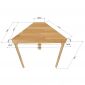 Module Bàn ghế mầm non hình thang cụm 6 gỗ cao su KGD003