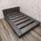 Giường ngủ bo viền gỗ cao su khung sắt lắp ráp GN68030