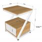 Tủ đầu giường 1 ngăn kéo 40x35x45cmcm gỗ cao su khung sắt TDG68035