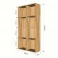 Kệ sách gỗ đơn giản 4 tầng 8 ngăn cao 160cm KS68106