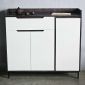 Tủ giày 1m2 hiện đại 3 cánh 1 ngăn kéo gỗ cao su chân sắt KG68033