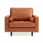 Sofa đơn nệm bọc simili nâu ArmChair 01 GSD68030