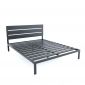 Giường ngủ đôi 160x200 gỗ cao su chân sắt GN68032