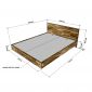 Giường ngủ 160x200cm gỗ tràm GN68037