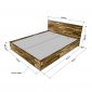 Giường ngủ 160x200cm gỗ tràm màu tự nhiên GN68038